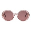 Bottega Veneta - Acetate Round Oversize Sunglasses - Pink - Sunglasses - Bottega Veneta Eyewear