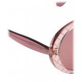 Bottega Veneta - Acetate Round Oversize Sunglasses - Pink - Sunglasses - Bottega Veneta Eyewear