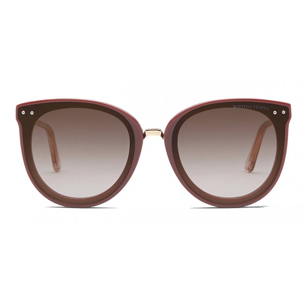 Bottega Veneta - Acetate and Metal Pantos Sunglasses - Brown Nude - Sunglasses - Bottega Veneta Eyewear