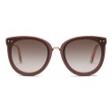 Bottega Veneta - Acetate and Metal Pantos Sunglasses - Brown Nude - Sunglasses - Bottega Veneta Eyewear