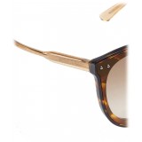 Bottega Veneta - Acetate and Metal Pantos Sunglasses - Brown Havana - Sunglasses - Bottega Veneta Eyewear
