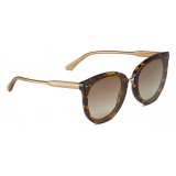 Bottega Veneta - Acetate and Metal Pantos Sunglasses - Brown Havana - Sunglasses - Bottega Veneta Eyewear