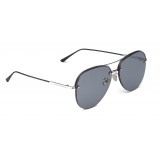Bottega Veneta - Metal Aviator Sunglasses - Ruthenium Black Blue - Sunglasses - Bottega Veneta Eyewear