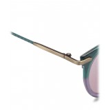 Bottega Veneta - Acetate Round Sunglasses - Green Violet - Sunglasses - Bottega Veneta Eyewear