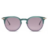 Bottega Veneta - Acetate Round Sunglasses - Green Violet - Sunglasses - Bottega Veneta Eyewear