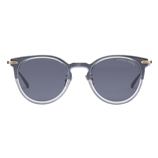 Bottega Veneta - Acetate Round Sunglasses - Grey Black - Sunglasses - Bottega Veneta Eyewear