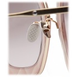 Bottega Veneta - Acetate Square Oversize Sunglasses - Brown Gold - Sunglasses - Bottega Veneta Eyewear