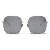 Bottega Veneta - Metal Square Oversize Sunglasses - Silver Black Grey - Sunglasses - Bottega Veneta Eyewear