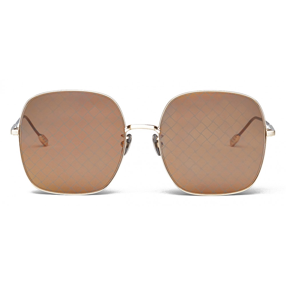 Bottega Veneta - Metal Aviator Sunglasses - Gold Brown - Sunglasses - Bottega  Veneta Eyewear - Avvenice