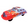 Saint John - Hot Racer Car - Collectible Retro Wind Up Tin Toy - Red Silver White - Tin Toys