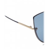 Bottega Veneta - Occhiali da Sole Cat Eye in Metallo Leggero - Blue - Occhiali da Sole - Bottega Veneta Eyewear