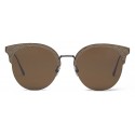 Bottega Veneta - Metal Cat Eye Sunglasses - Brown - Sunglasses - Bottega Veneta Eyewear