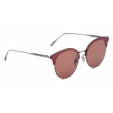 Bottega Veneta - Metal Cat Eye Sunglasses - Silver Red - Sunglasses - Bottega Veneta Eyewear