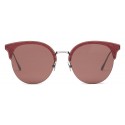 Bottega Veneta - Metal Cat Eye Sunglasses - Silver Red - Sunglasses - Bottega Veneta Eyewear