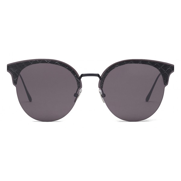 Bottega Veneta - Metal Cat Eye Sunglasses - Black Grey - Sunglasses - Bottega Veneta Eyewear