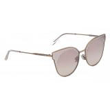 Bottega Veneta - Cross Metal Cat Eye Sunglasses - Bronze - Sunglasses - Bottega Veneta Eyewear