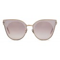 Bottega Veneta - Cross Metal Cat Eye Sunglasses - Bronze - Sunglasses - Bottega Veneta Eyewear