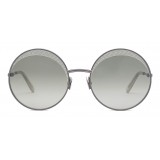 Bottega Veneta - Cross Metal Round Sunglasses - Ruthenium Green - Sunglasses - Bottega Veneta Eyewear