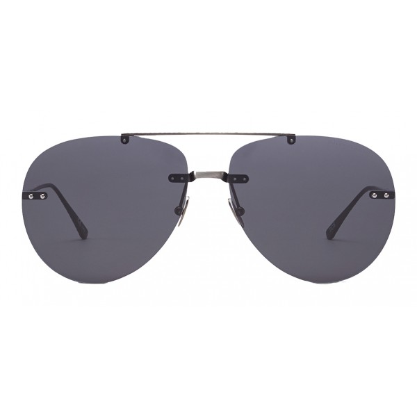 Bottega Veneta - Metal Aviator Sunglasses - Silver Grey - Sunglasses - Bottega Veneta Eyewear