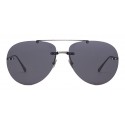 Bottega Veneta - Metal Aviator Sunglasses - Silver Grey - Sunglasses - Bottega Veneta Eyewear