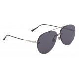 Bottega Veneta - Metal Aviator Sunglasses - Silver Grey - Sunglasses - Bottega Veneta Eyewear