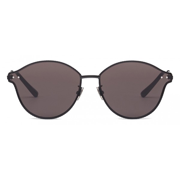 Bottega Veneta - Cross Metal Cat Eye Sunglasses - Black Grey - Sunglasses - Bottega Veneta Eyewear