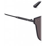 Bottega Veneta - Cross Metal Square Sunglasses - Black Grey - Sunglasses - Bottega Veneta Eyewear