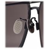 Bottega Veneta - Occhiali da Sole Squadrati in Metallo Intrecciato - Black Grey - Occhiali da Sole - Bottega Veneta Eyewear