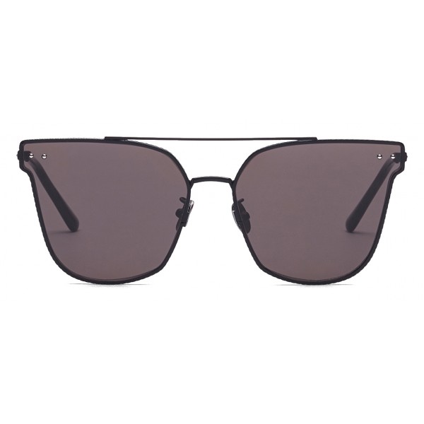 Bottega Veneta - Cross Metal Square Sunglasses - Black Grey - Sunglasses - Bottega Veneta Eyewear