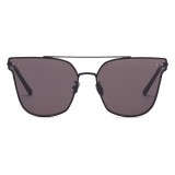 Bottega Veneta - Cross Metal Square Sunglasses - Black Grey - Sunglasses - Bottega Veneta Eyewear