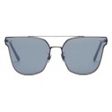 Bottega Veneta - Cross Metal Square Sunglasses - Black Grey - Sunglasses - Bottega Veneta Eyewear