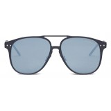 Bottega Veneta - Alluminium Aviator Sunglasses - Black Gray - Sunglasses - Bottega Veneta Eyewear