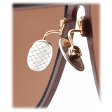 Bottega Veneta - Alluminium Aviator Sunglasses - Brown Havana - Sunglasses - Bottega Veneta Eyewear