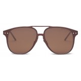 Bottega Veneta - Alluminium Aviator Sunglasses - Brown Havana - Sunglasses - Bottega Veneta Eyewear