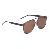 Bottega Veneta - Alluminium Aviator Sunglasses - Brown Havana - Sunglasses - Bottega Veneta Eyewear