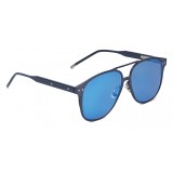Bottega Veneta - Occhiali da Sole Aviator in Alluminio - Blue - Occhiali da Sole - Bottega Veneta Eyewear