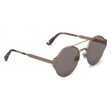 Bottega Veneta - Metal Classic Sunglasses Brunished - Antique Brass - Sunglasses - Bottega Veneta Eyewear