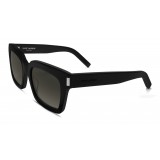 Yves Saint Laurent - Bold SL1 Sunglasses with Square Thick Frames and Nylon Lenses - Black - Saint Laurent Eyewear