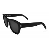 Yves Saint Laurent - Bold SL2 Sunglasses with Round Thick Frames and Nylon Lenses - Black - Saint Laurent Eyewear