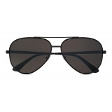 Yves Saint Laurent - Classic SL 11 Zero Aviator Sunglasses with Double Metal Bridge - Black - Saint Laurent Eyewear