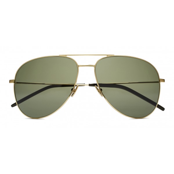 Yves Saint Laurent - Classic SL 11 Aviator Sunglasses with Double Metal Bridge - Gold - Saint Laurent Eyewear
