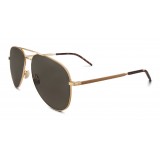 Yves Saint Laurent - Classic SL 11 Folk Aviator Sunglasses with Double Metal Bridge - Gold - Saint Laurent Eyewear