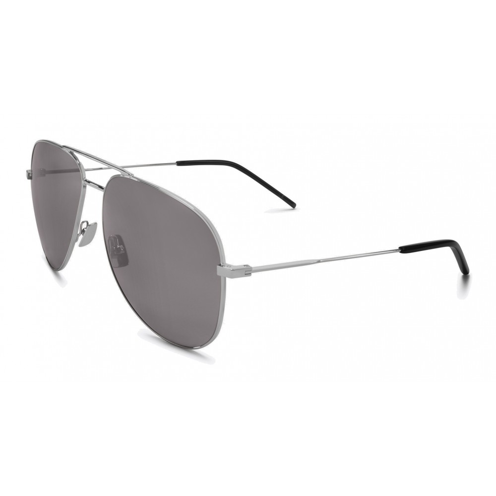 Yves Saint Laurent - Classic SL 11 Aviator Sunglasses with Iron Bridge -  Oxidized Silver - Saint Laurent Eyewear
