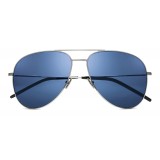 Yves Saint Laurent - Classic SL 11 Aviator Sunglasses with Double Metal Bridge - Palladium - Saint Laurent Eyewear