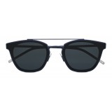 Yves Saint Laurent - Classic SL 28 Metal Sunglasses with Rounded Square Frame - Blue - Saint Laurent Eyewear