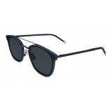 Yves Saint Laurent - Classic SL 28 Metal Sunglasses with Rounded Square Frame - Blue - Saint Laurent Eyewear