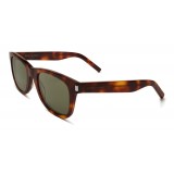 Yves Saint Laurent - Classic SL 51 Sunglasses with Square Wellington Frame - Light Havana - Saint Laurent Eyewear