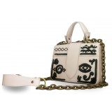 Kristina MC - Mini Bag - Clutch Bag with Chain - Calfskin Leather Hand Cornely Maya Mexico - High Quality Leather