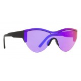Balenciaga - Ski Cat Sunglasses in Black Acetate with Purple Lenses  - Sunglasses - Balenciaga Eyewear