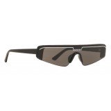 Balenciaga - Ski Rectangle Sunglasses in Black Acetate with Black Lenses - Sunglasses - Balenciaga Eyewear
